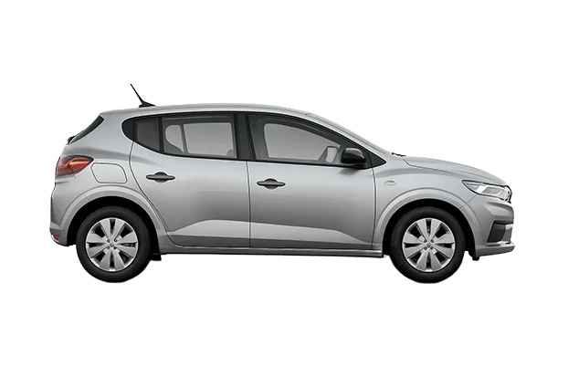 Grey 5-door Dacia Sandero rental car available on Pico Island, Azores.