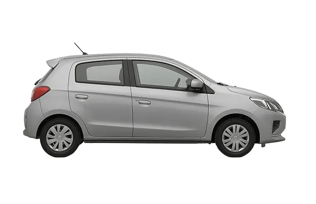 Grey 5-door Mitsubishi Space Star rental car available on Pico Island, Azores.