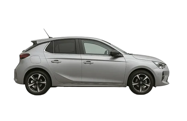 Grey 5-door Opel Corsa rental car available on Pico Island, Azores.